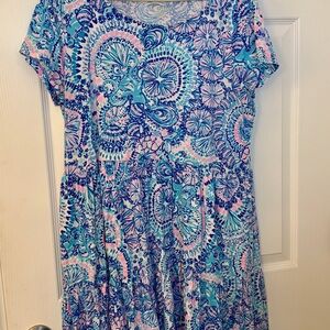 Lilly Pulitzer Blue, Pink & Teal Paisley Shell Top